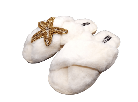 Pantuflas Blanca - Estrella Gold